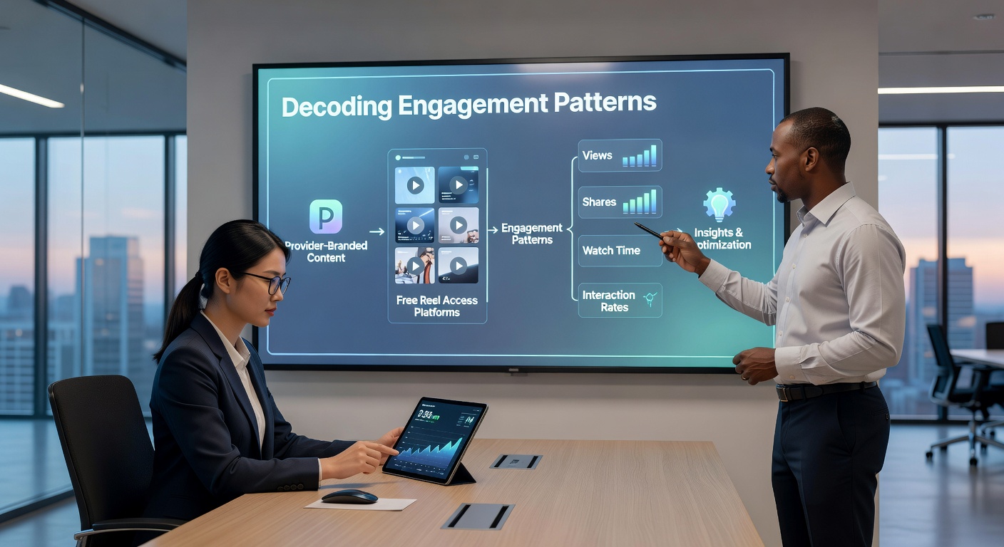 Darstellung von Engagement-Daten und Reel-Interaktionsmustern auf Free-Reel-Plattformen