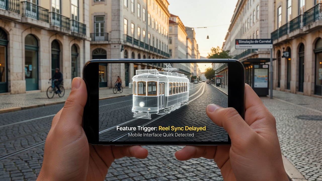 Detailansicht einer mobilen Reel-Simulation mit hervorgehobenen Touch-Zonen