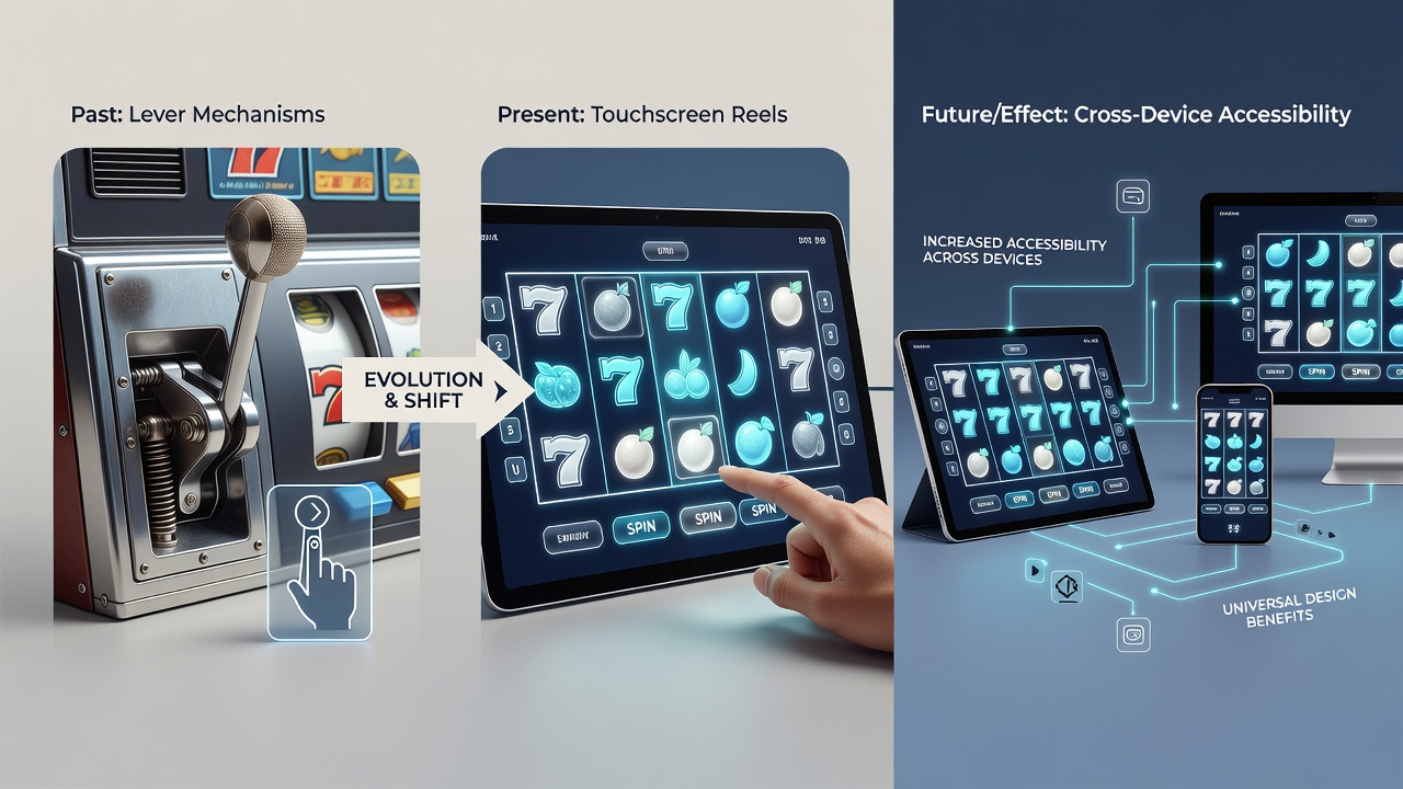 Vergleich von Touchscreen-Reels auf verschiedenen Geräten wie Smartphone, Tablet und Desktop in einer europäischen Casino-Umgebung