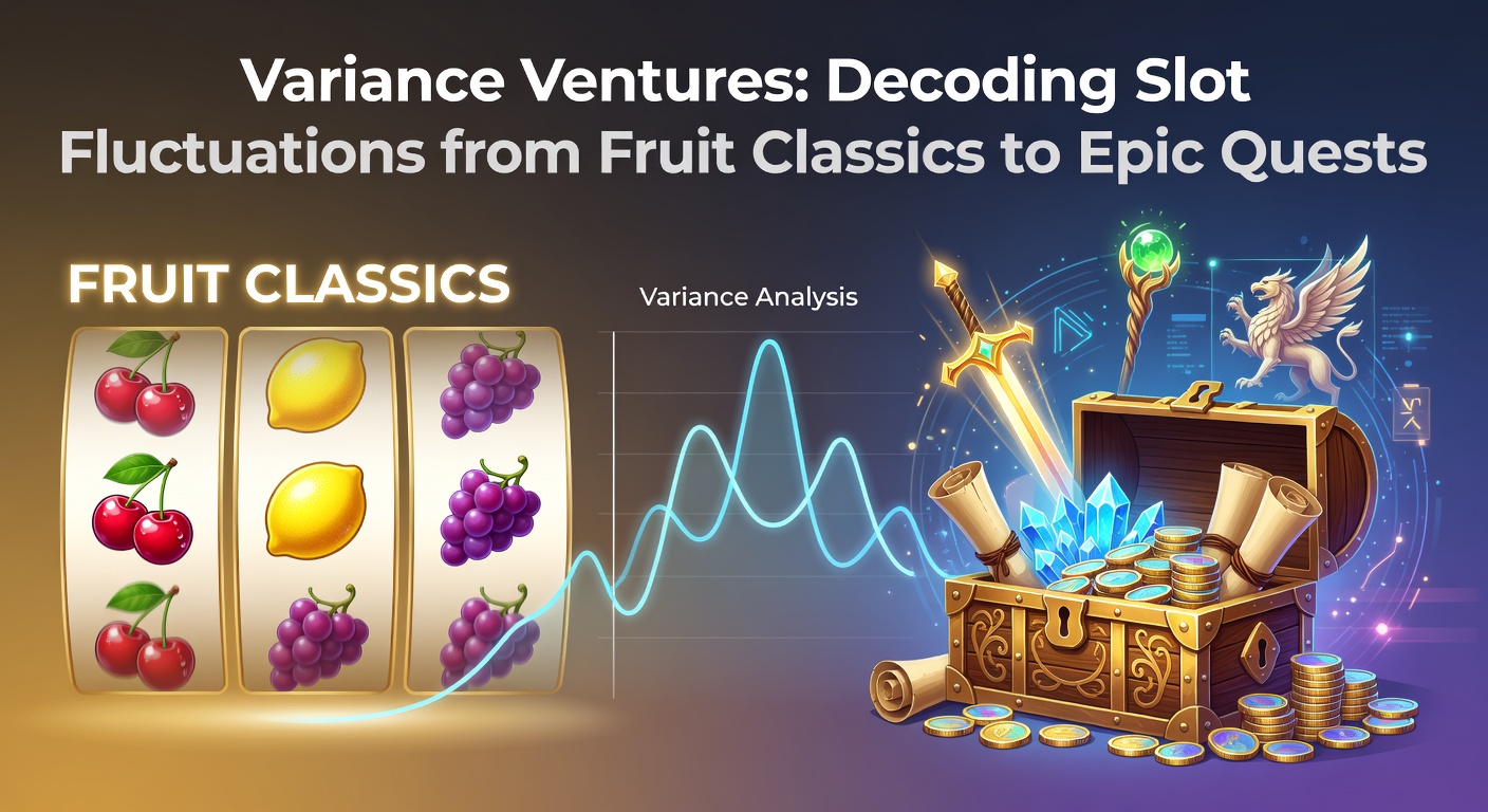 Grafik zur Volatilität in klassischen Frucht-Slots mit Balkendiagrammen, die niedrige Varianz und häufige kleine Gewinne illustrieren